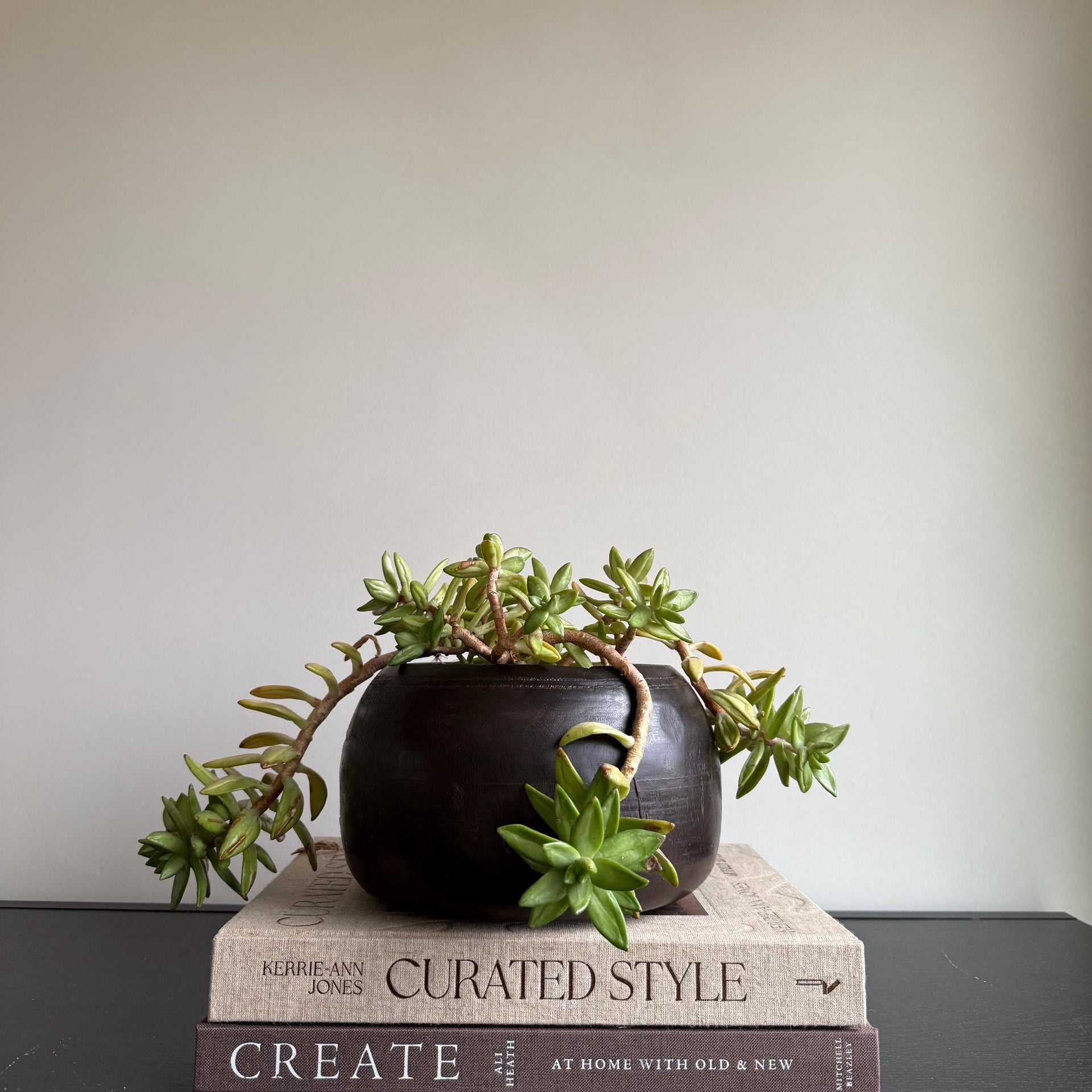 Vintage Wooden 5" Planter, Rustic Teak Pot, Antique Wooden Vase, Wabi Sabi Decor