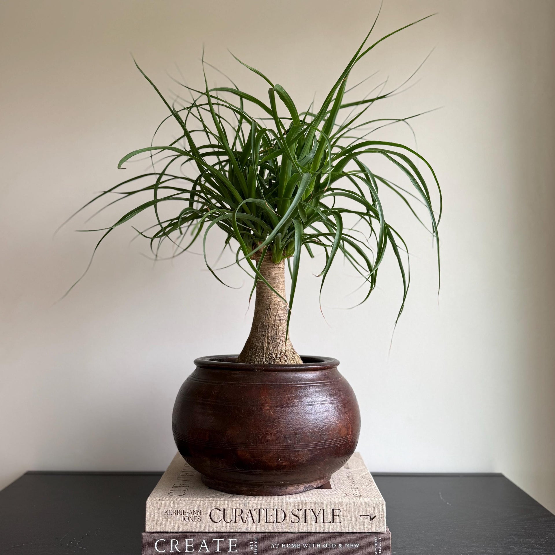 Vintage Wooden 6" Planter, Rustic Teak Pot, Antique Wooden Vase, Wabi Sabi Decor