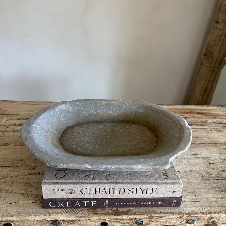 Vintage Marble Kharal Stone Tray - Project Kalaā
