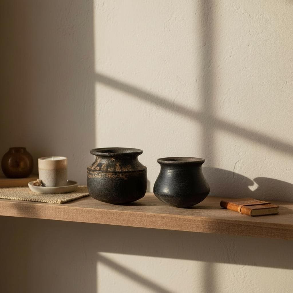 Small Vintage Clay Pot Vessel | Rustic Terracotta Mini Planter (Assorted) - Project Kalaā