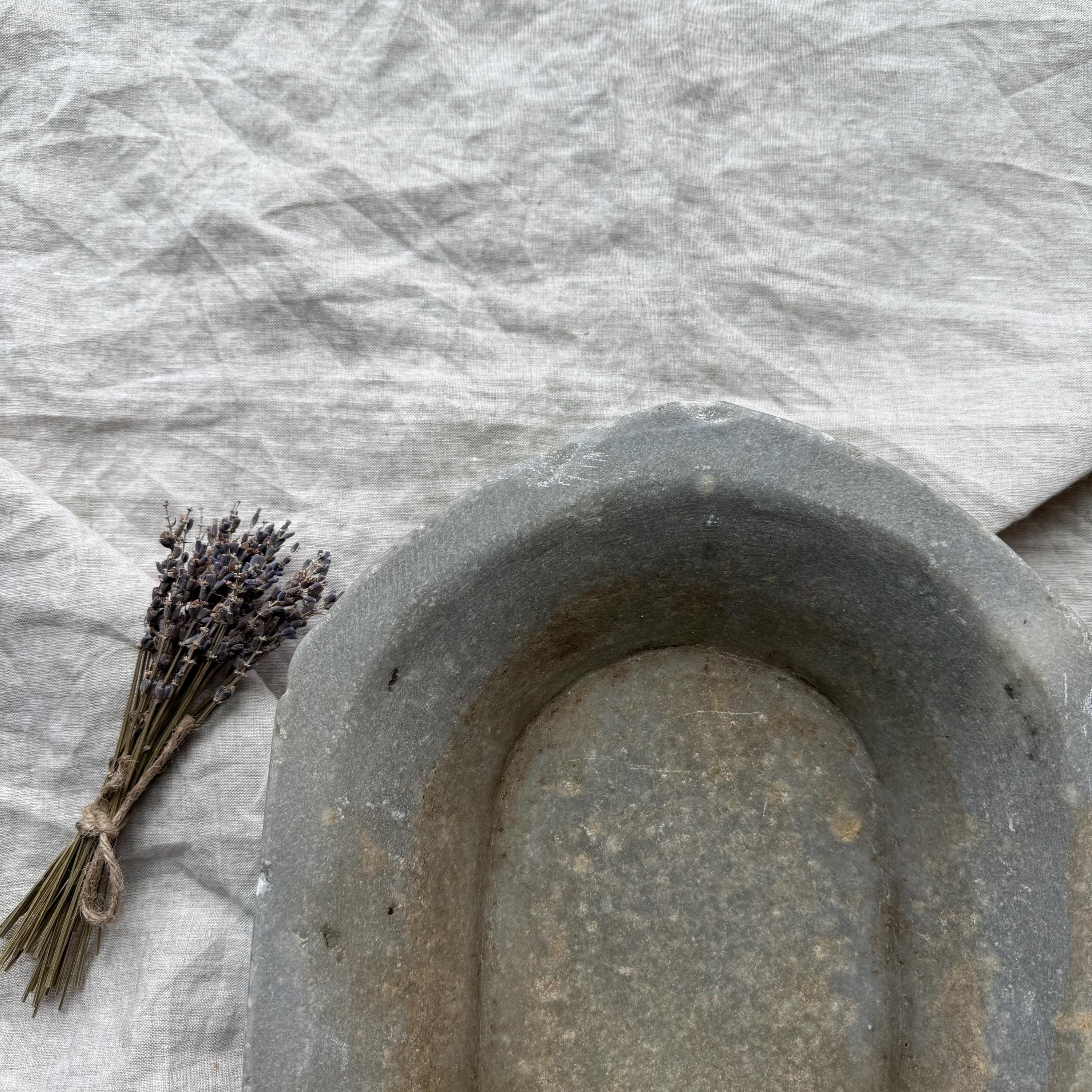 Vintage Marble Kharal Stone Tray - Project Kalaā