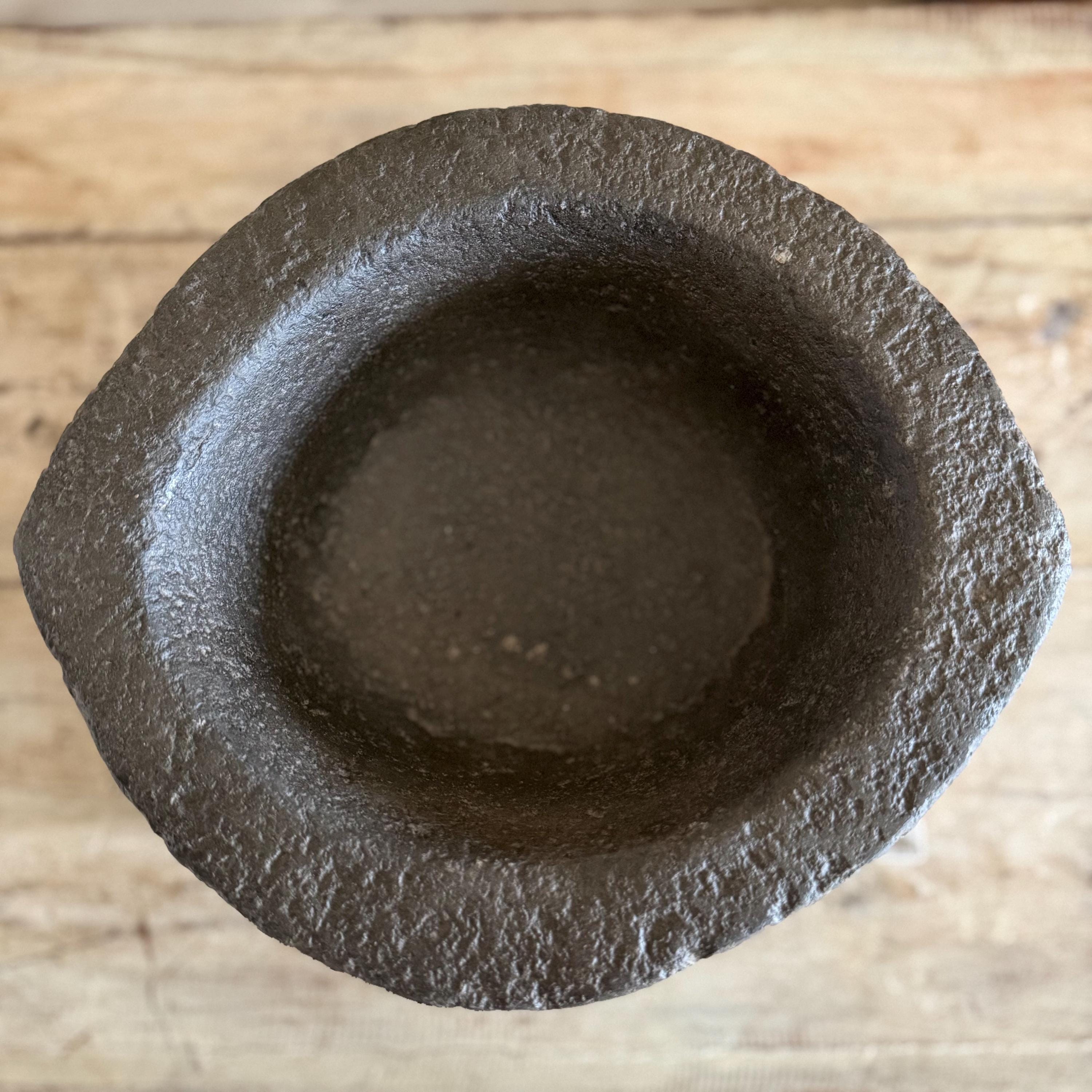 Antique Heavy Stone Mortar Planter - Project Kalaā