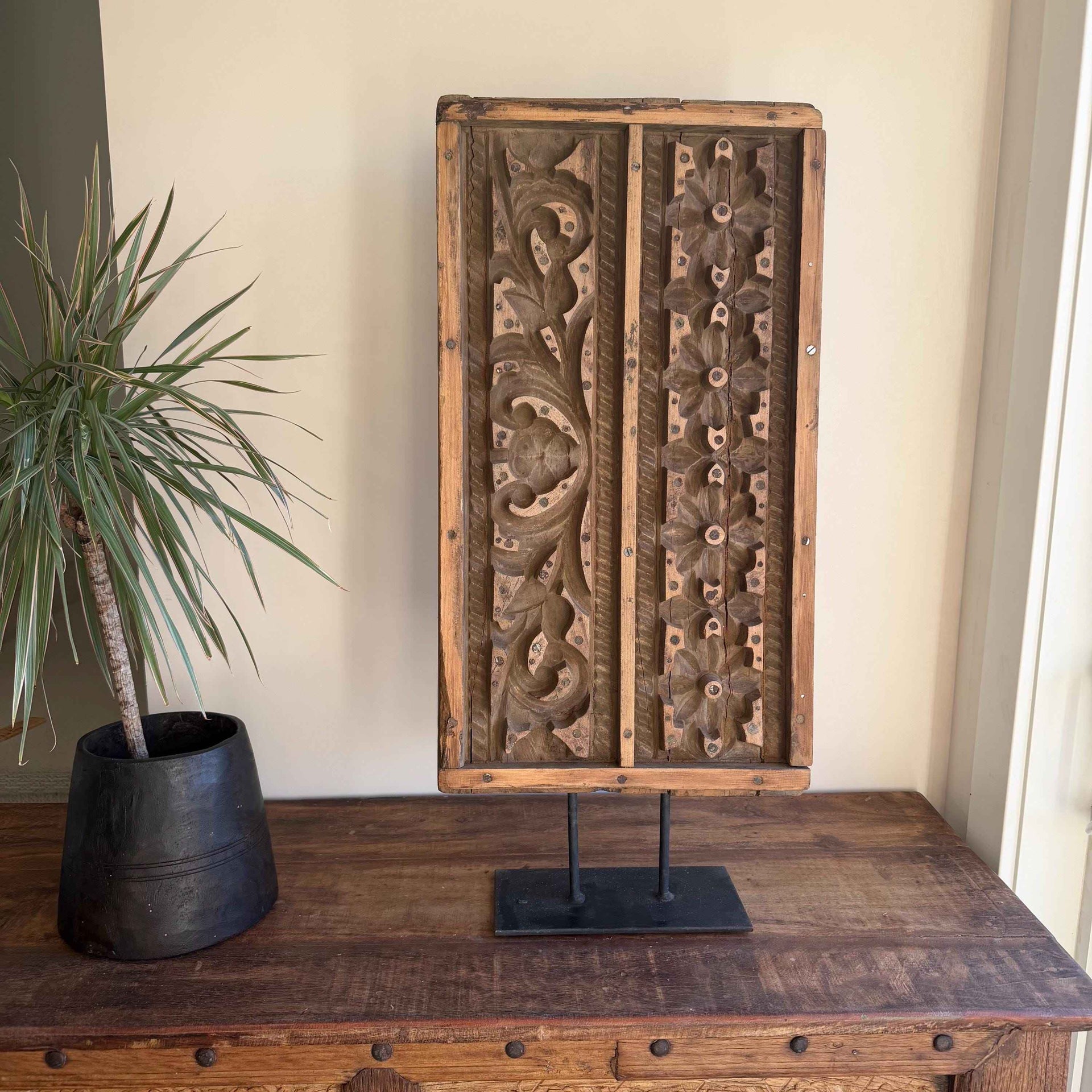 Antique Cement Mold 31" with Stand