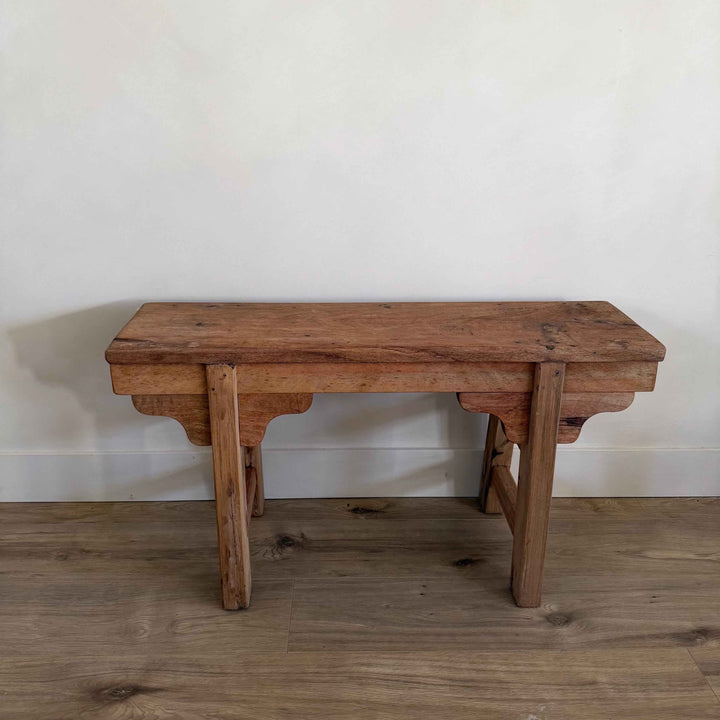 Vintage Inspired Noodle Bench | Heavy Rustic Wooden Bench