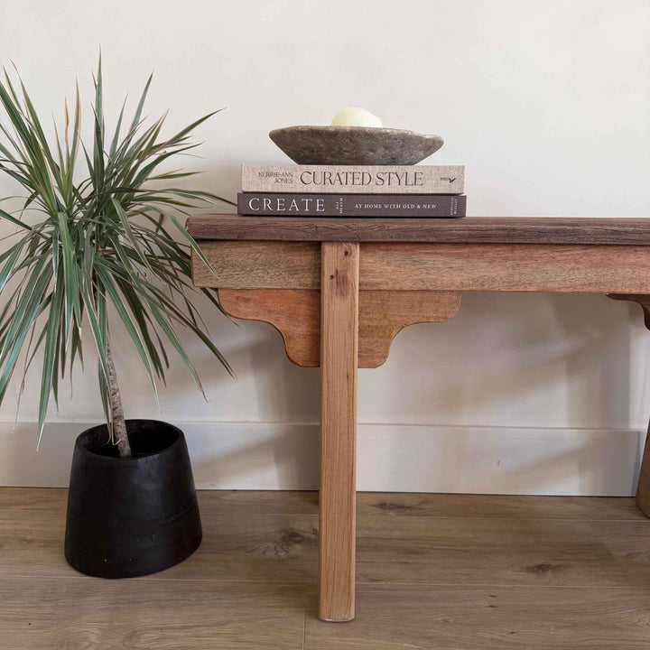 Vintage Inspired Noodle Bench | Heavy Rustic Wooden Bench
