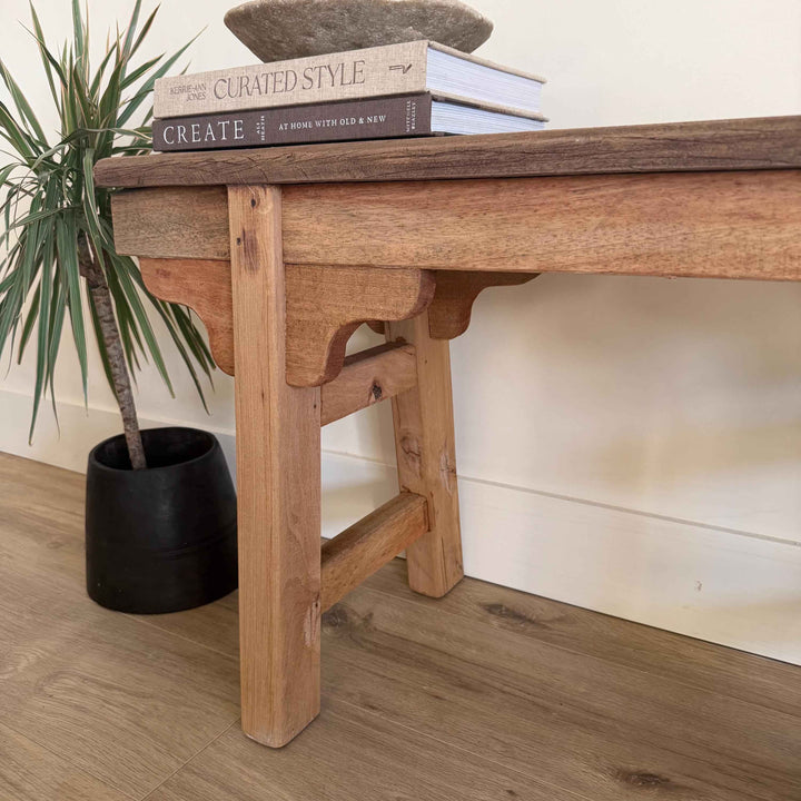 Vintage Inspired Noodle Bench | Heavy Rustic Wooden Bench