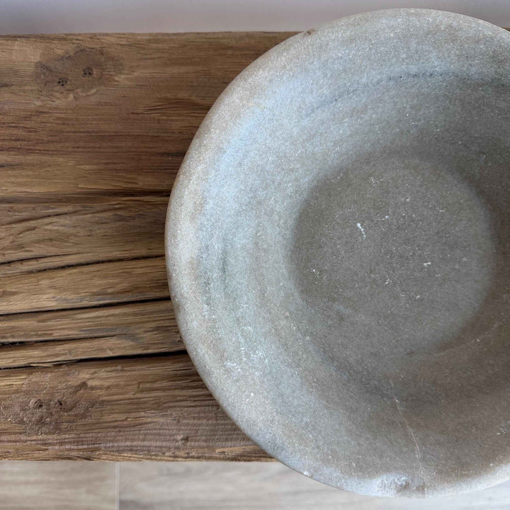 Vintage Marble Stone Bowl / Rustic Catch All Dish