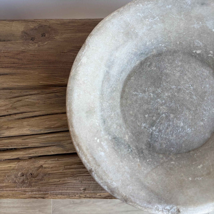Vintage Marble Stone Bowl / Rustic Catch All Dish