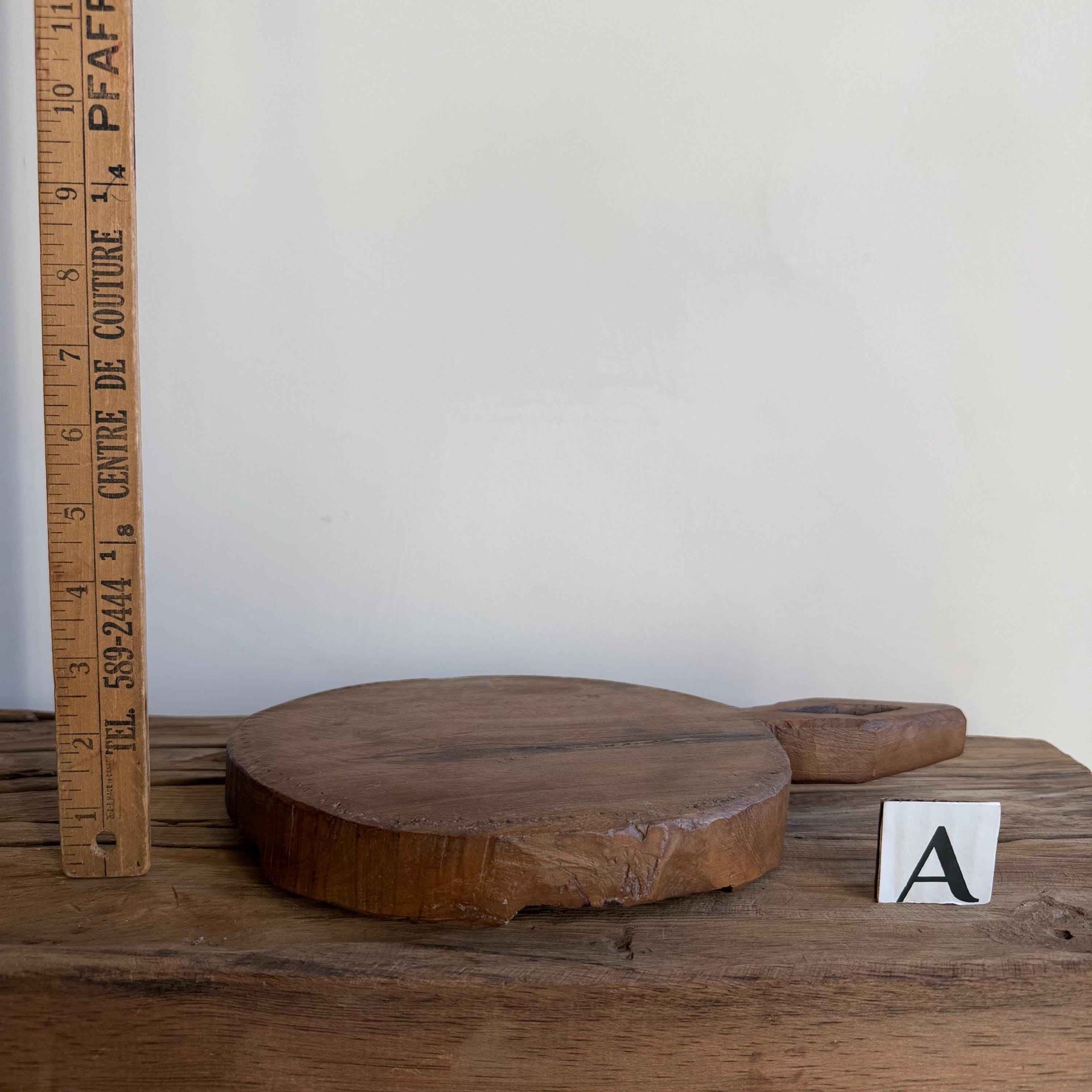 Rustic Circular Vintage Chapati Wooden Riser Trivet, Farmhouse Decor, Kitchen Stand, Bathroom Vanity Stand, Plant Stand