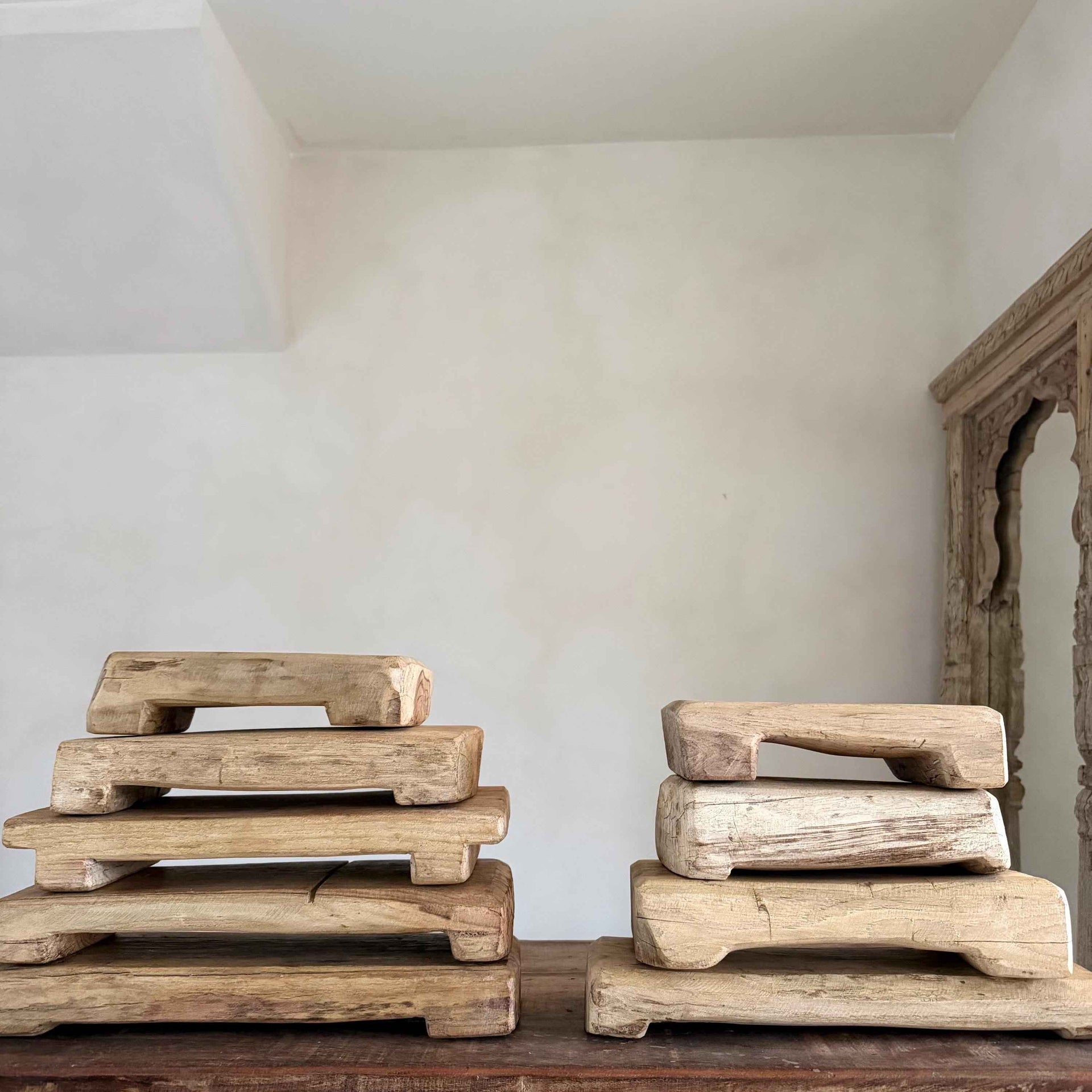 Light Rustic Rectangular Vintage Wooden Riser, Farmhouse Decor, Kitchen Stand, Plant Stand, Bathroom Vanity Stand