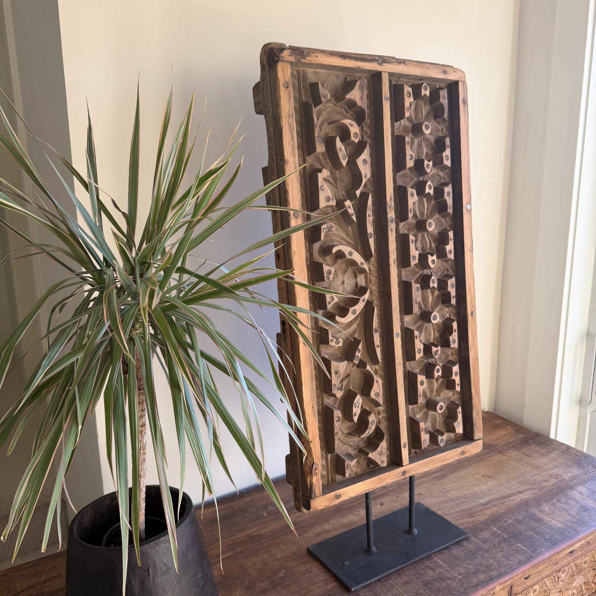 Antique Cement Mold 31" with Stand