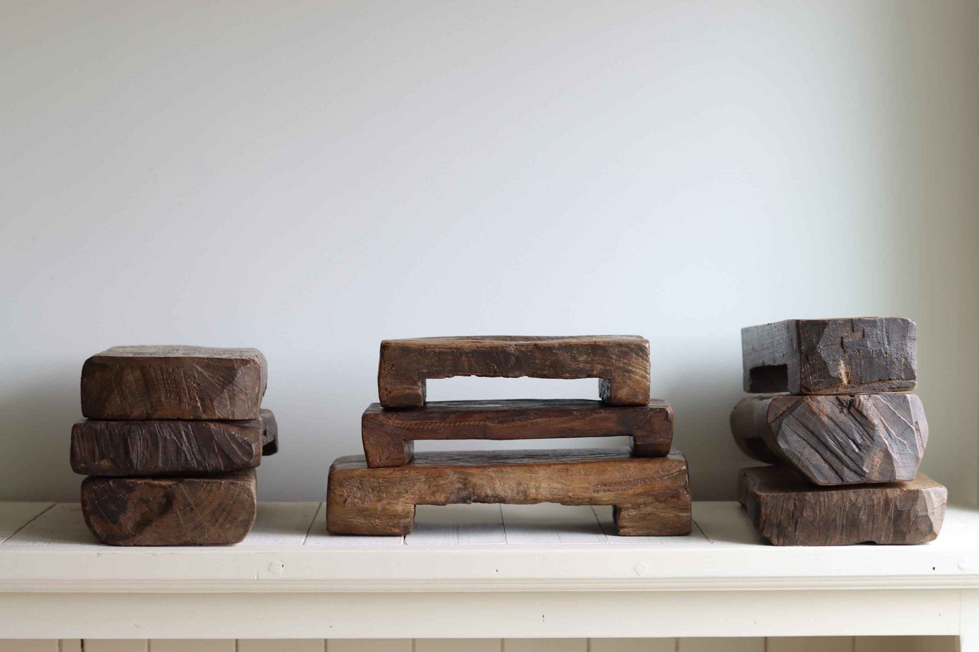 Rustic Rectangular Vintage Wooden Riser, Farmhouse Decor, Kitchen Stand, Plant Stand, Scandinavian Bathroom Vanity Stand