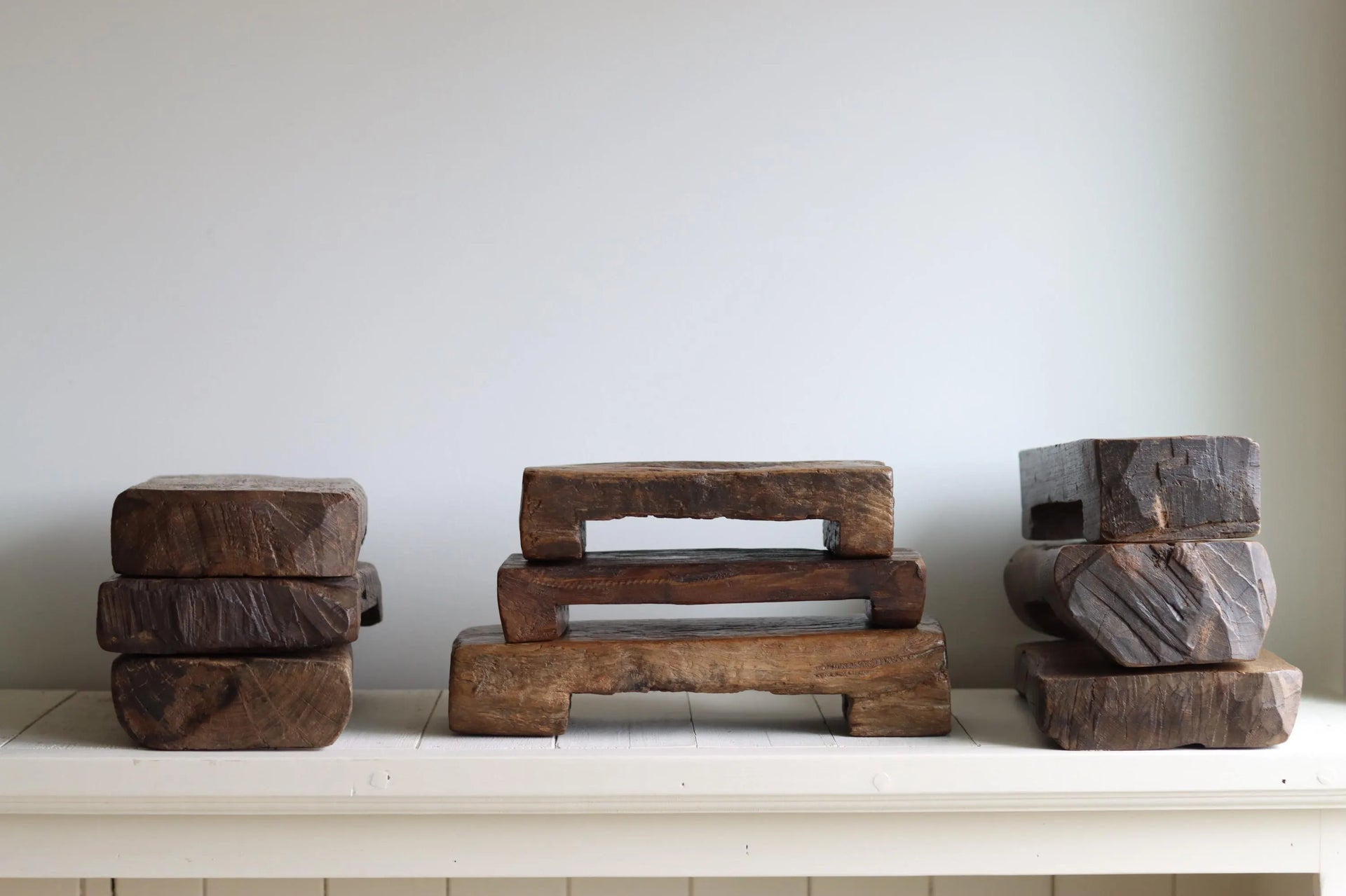 Rustic Rectangular Vintage Wooden Riser