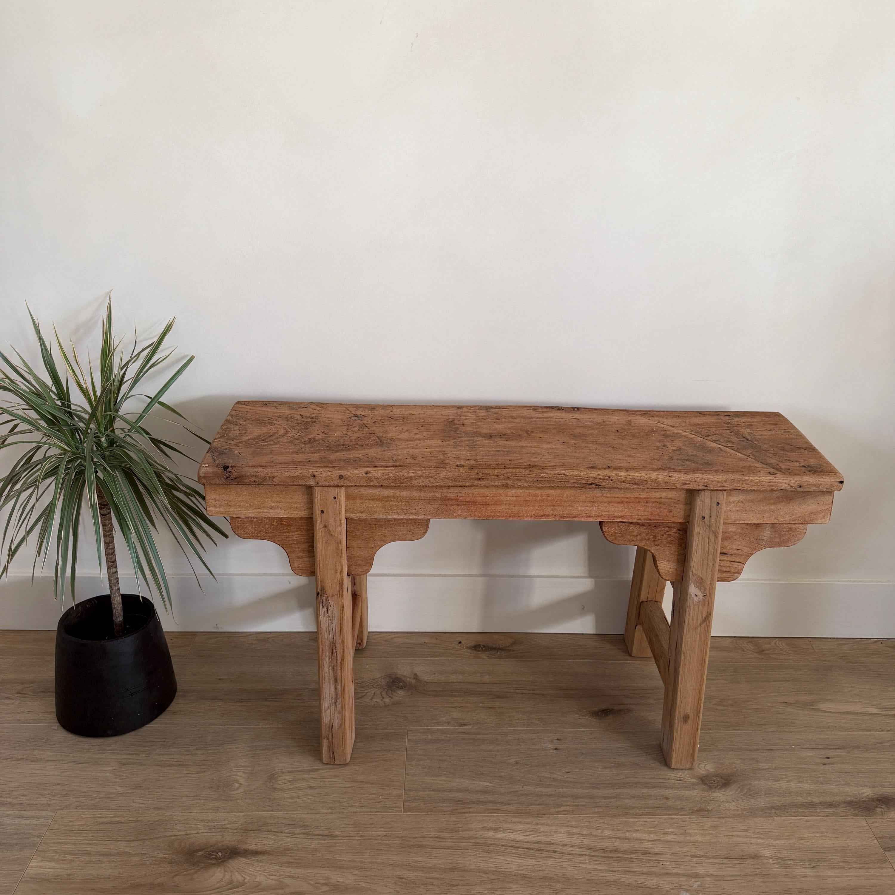Vintage Inspired Noodle Bench | Heavy Rustic Wooden Bench