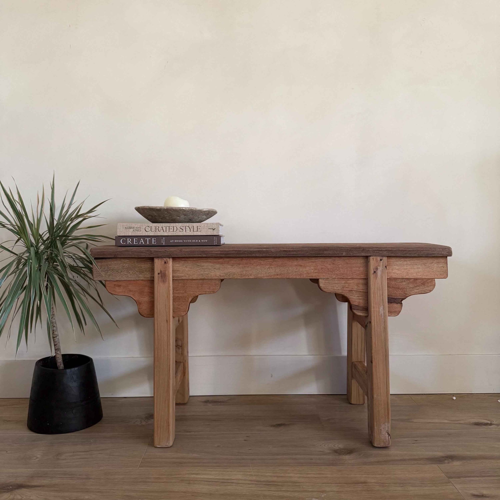 Vintage Inspired Noodle Bench | Heavy Rustic Wooden Bench