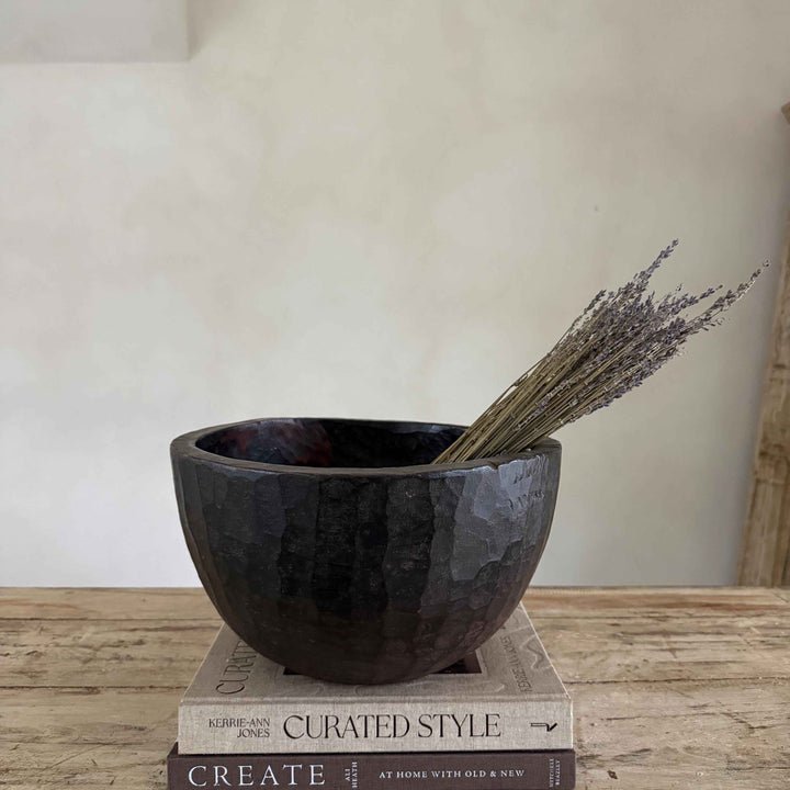 Vintage Teak Wood Dough Bowl | Rustic Hand Carved Bowl