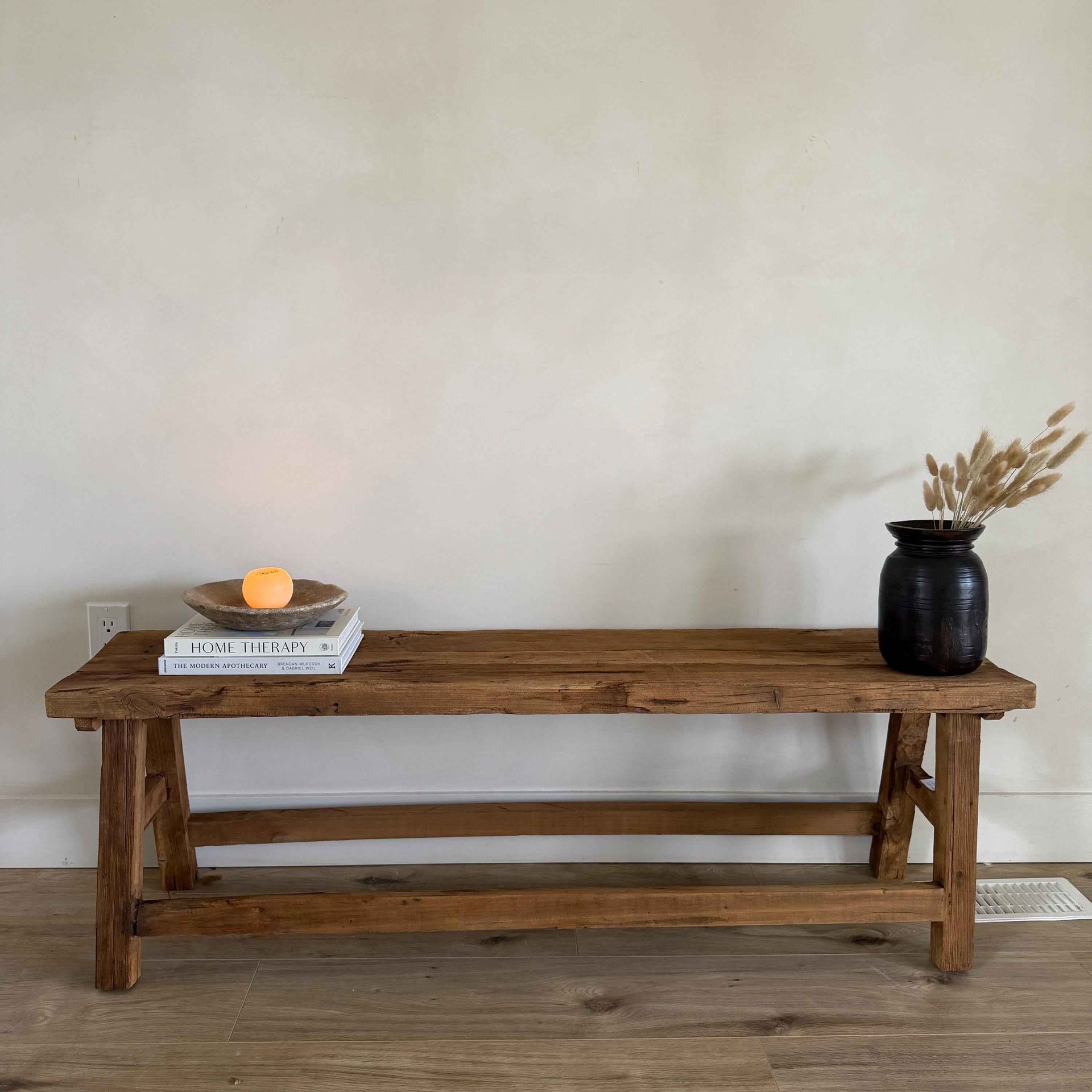Rustic Farmhouse Entryway Bench | Handmade Reclaimed Wood Console Table