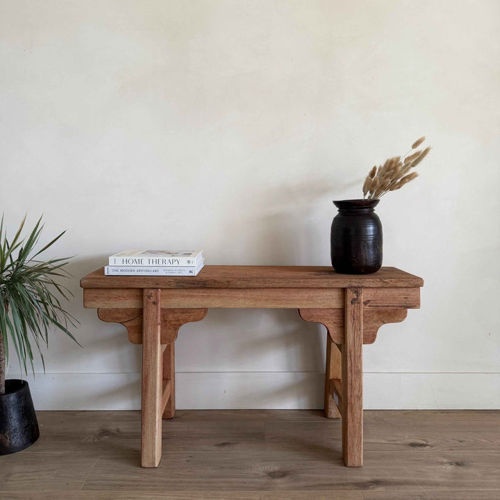 Vintage Inspired Noodle Bench | Heavy Rustic Wooden Bench