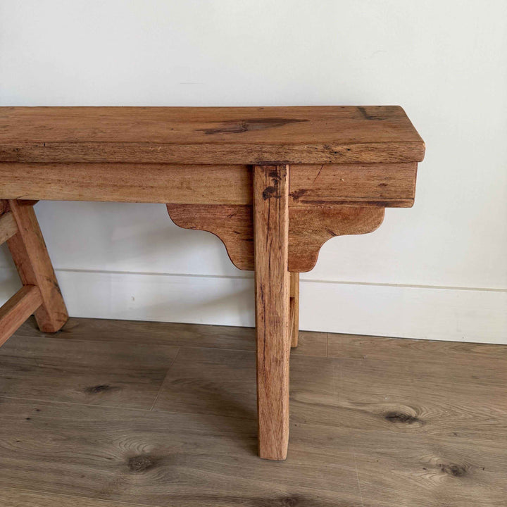Vintage Inspired Noodle Bench | Heavy Rustic Wooden Bench