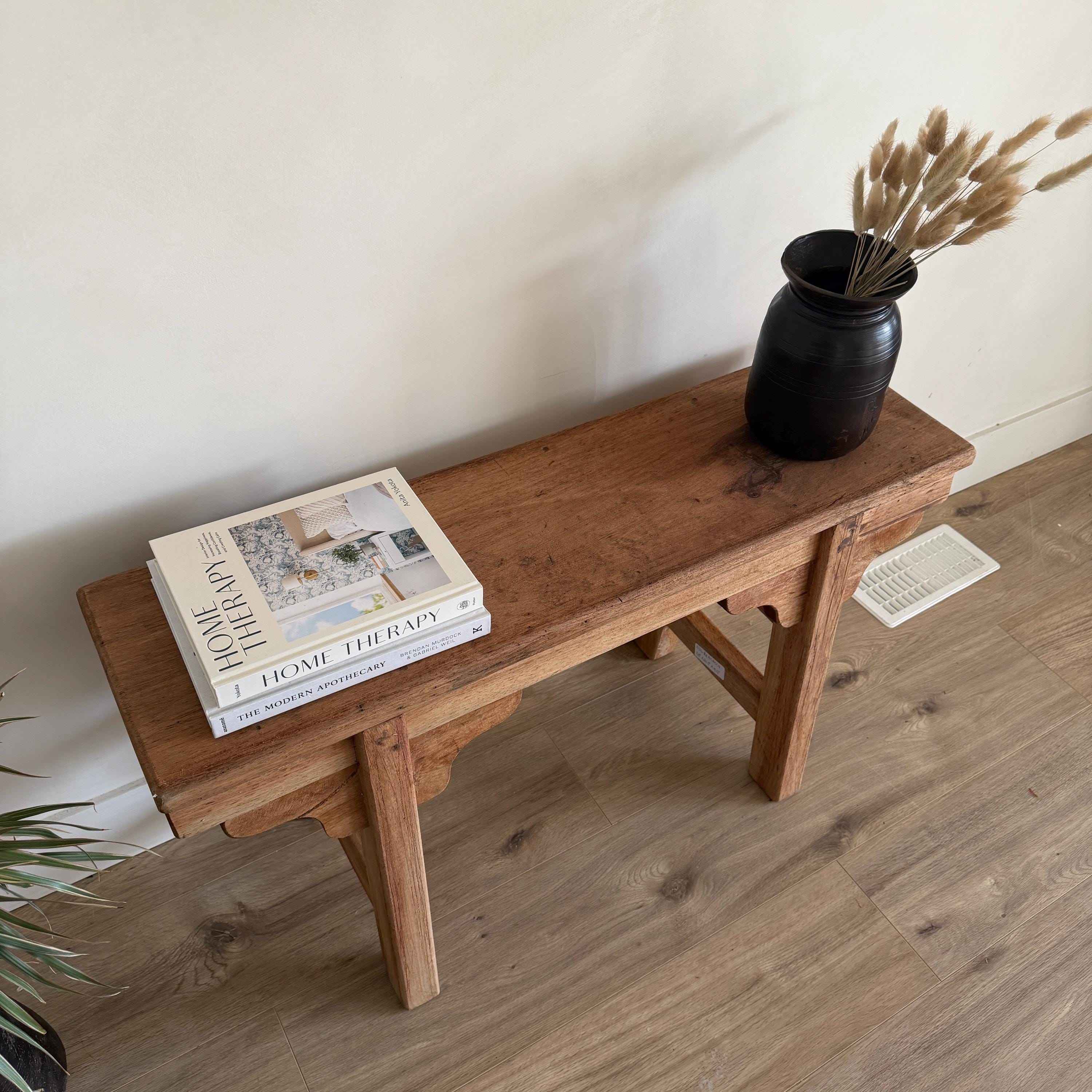 Vintage Inspired Noodle Bench | Heavy Rustic Wooden Bench