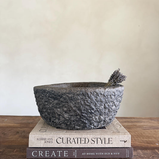 Stone Mortar Planter 33