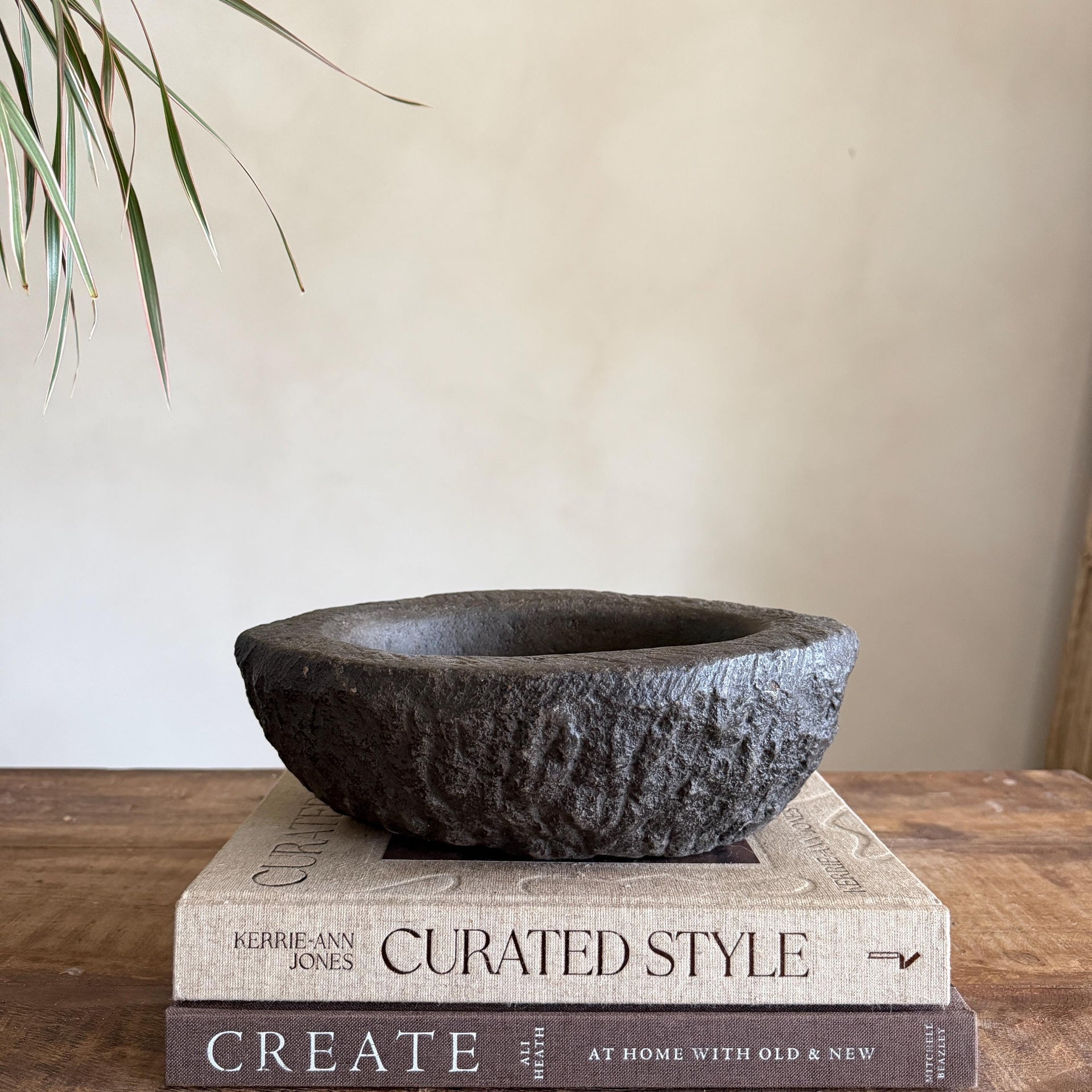 Stone Mortar Planter 34