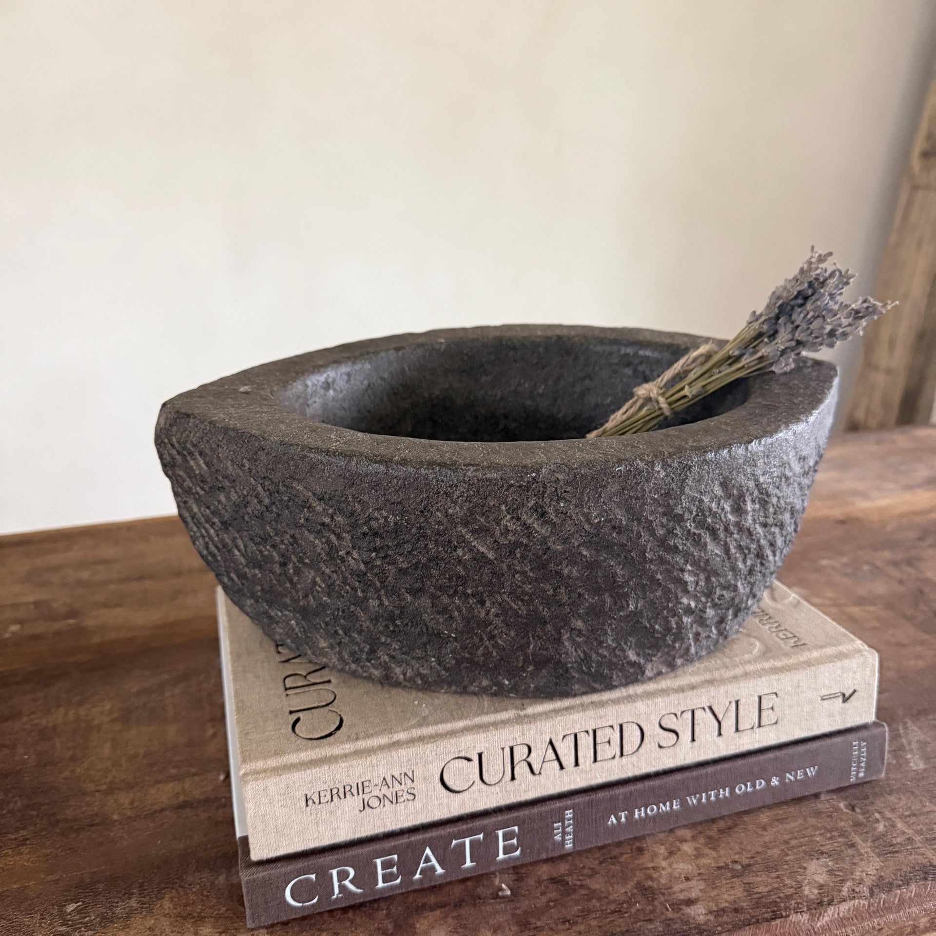 Stone Mortar Planter 38