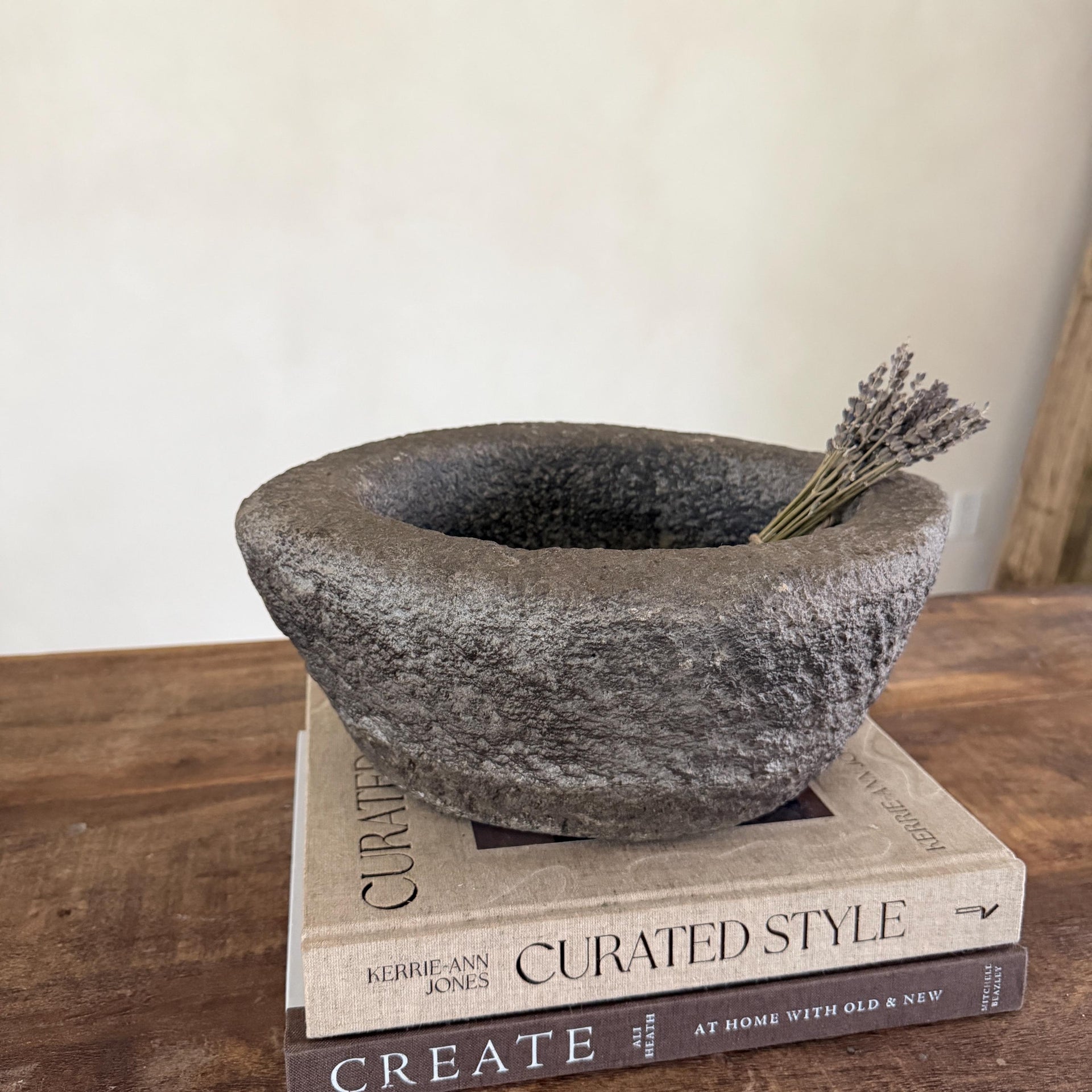 Stone Mortar Planter 41