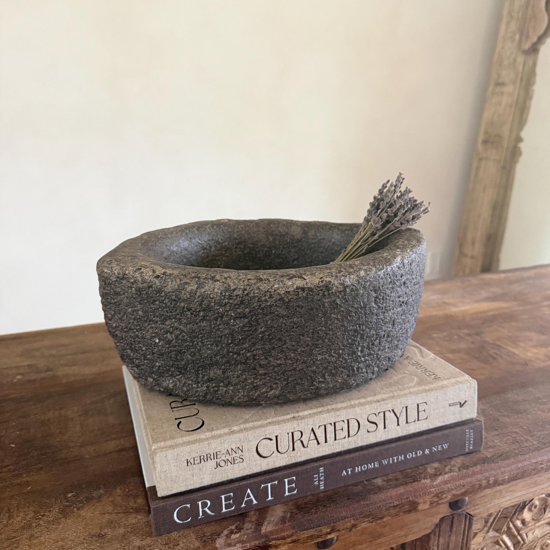 Stone Mortar Planter 42