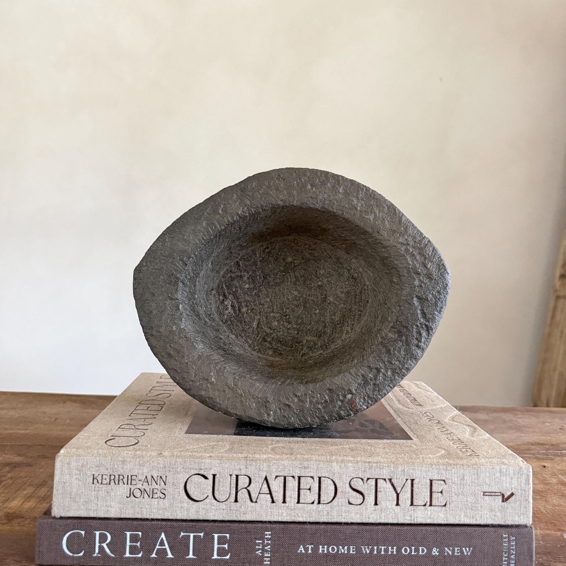 Stone Mortar Planter 43