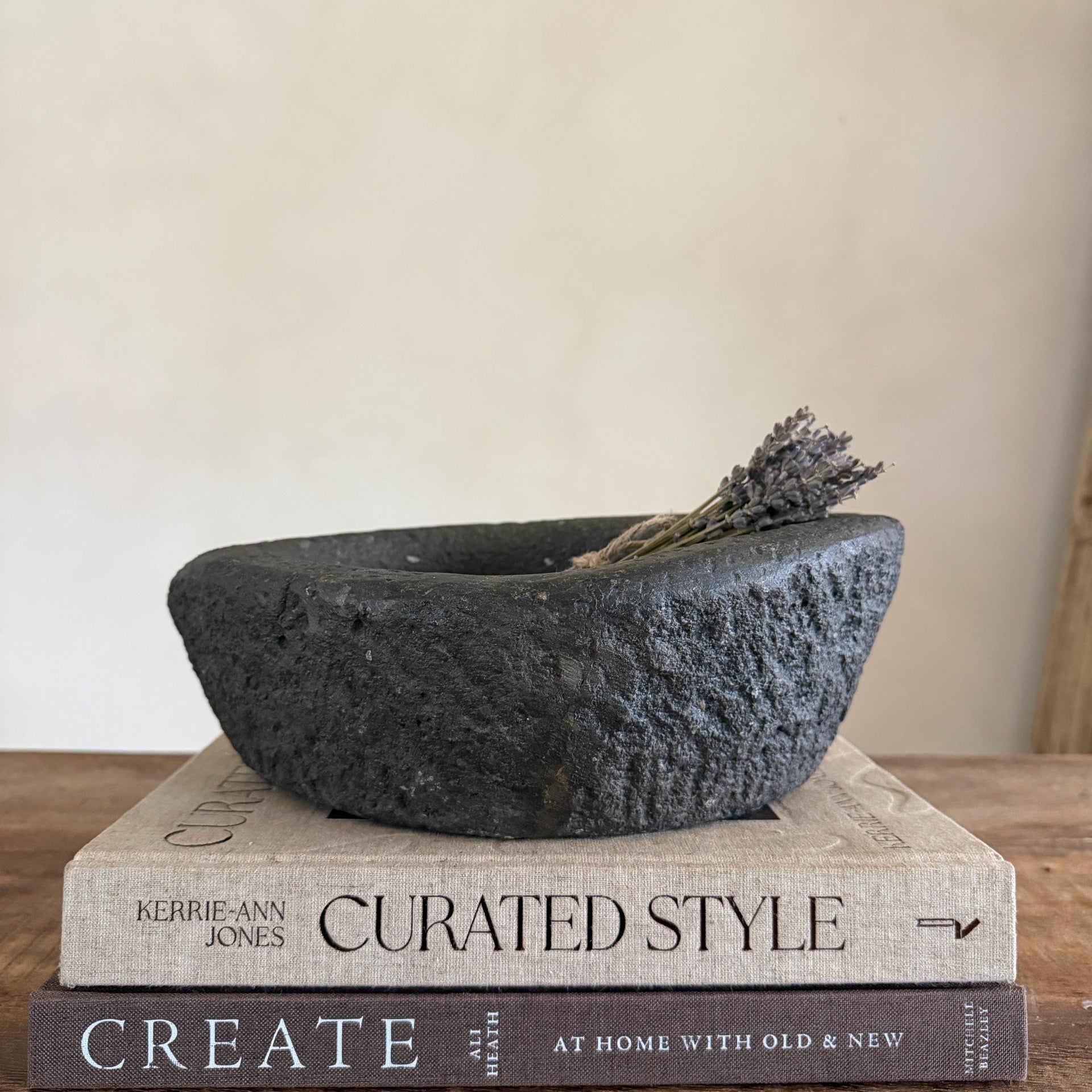 Stone Mortar Planter 44
