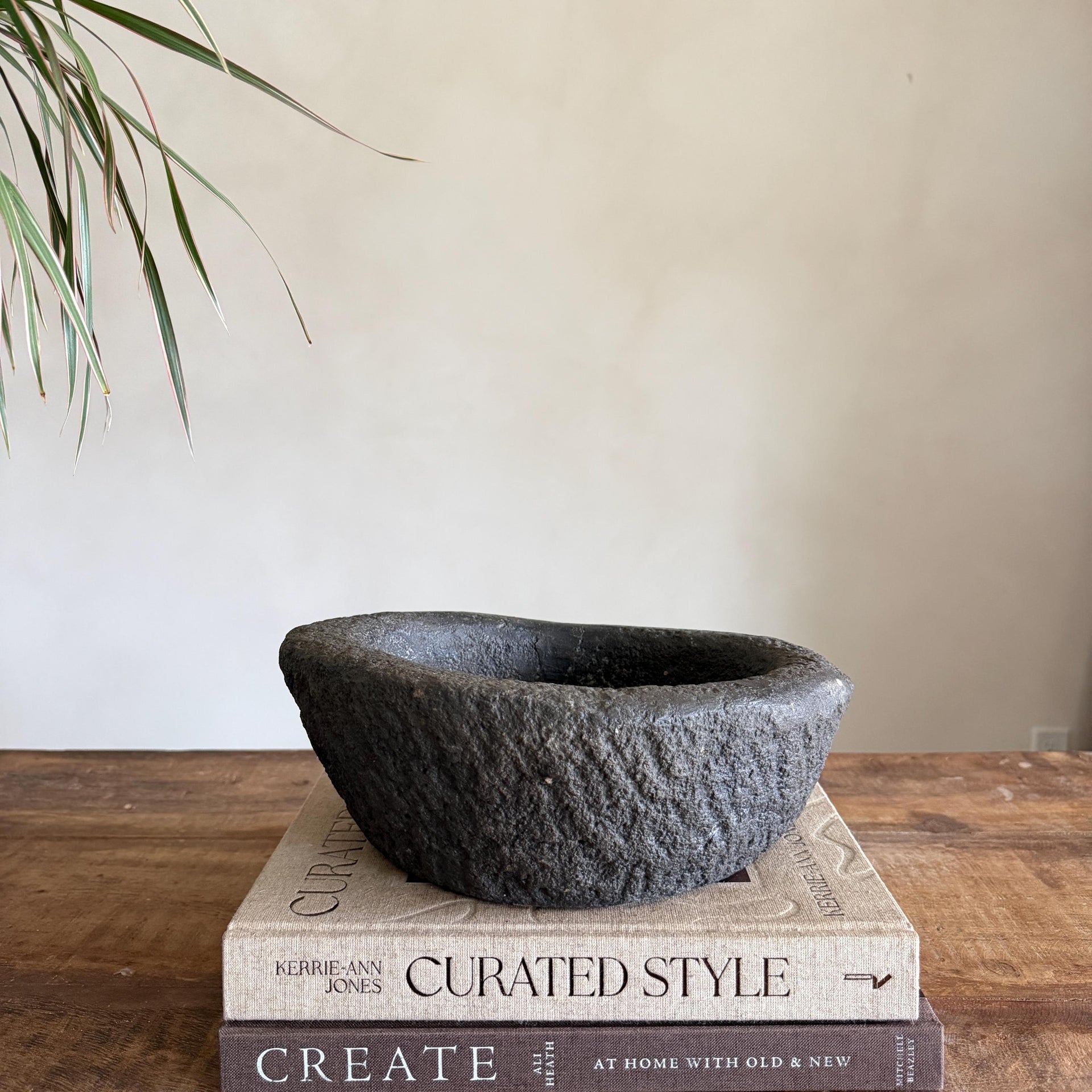 Stone Mortar Planter 44