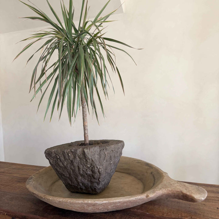 Stone Mortar Planter 46