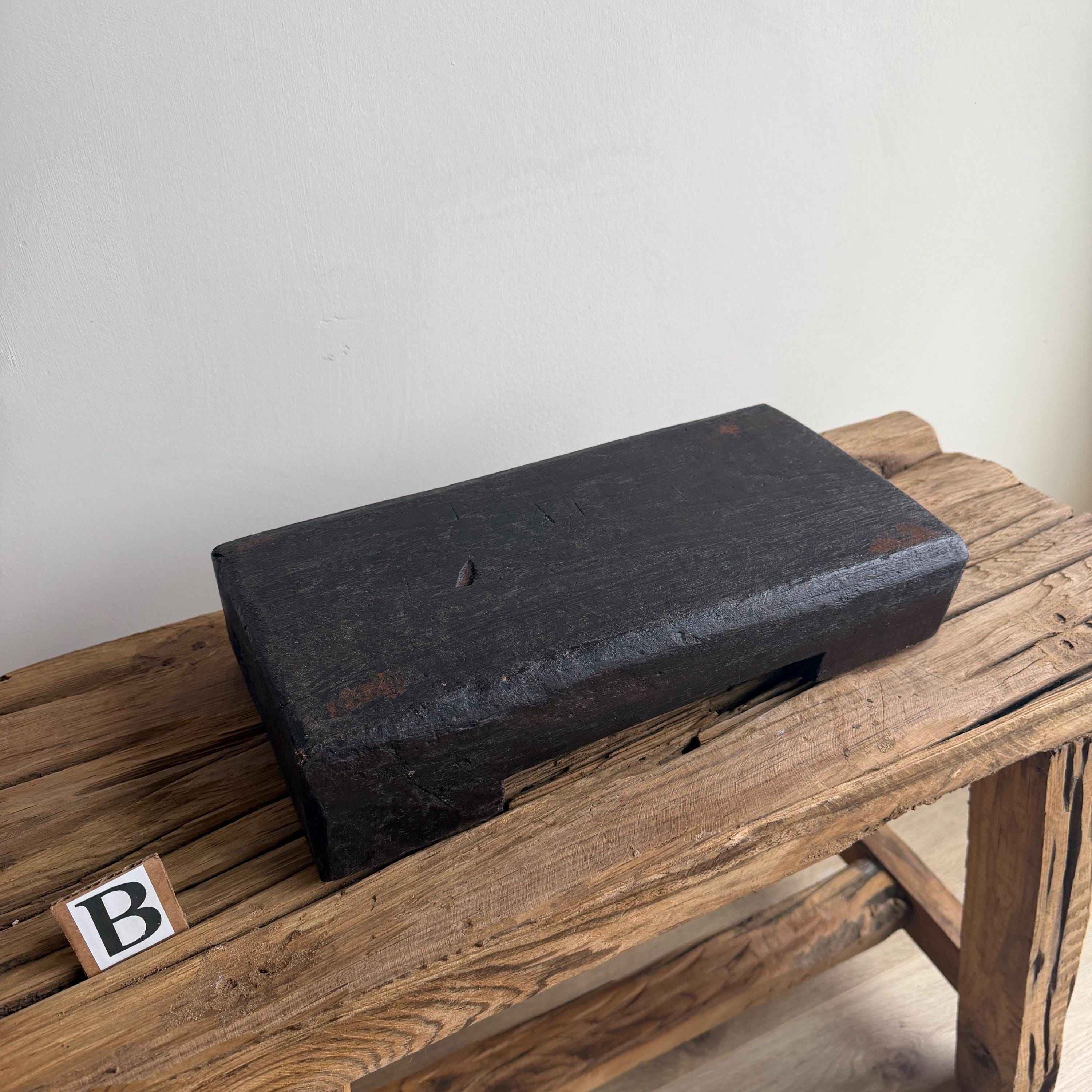 Rustic Rectangular Vintage Wooden Riser, Farmhouse Decor, Kitchen Stand, Plant Stand, Scandinavian Bathroom Vanity Stand