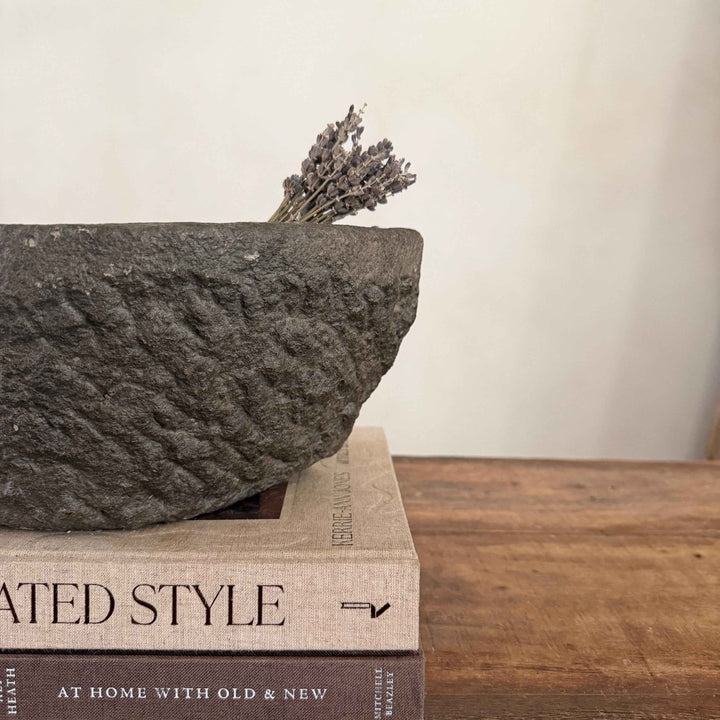 Stone Mortar Planter 47