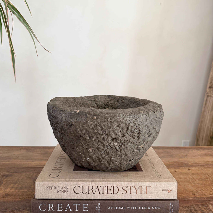 Stone Mortar Planter 48