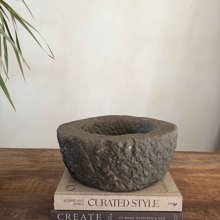 Stone Mortar Planter