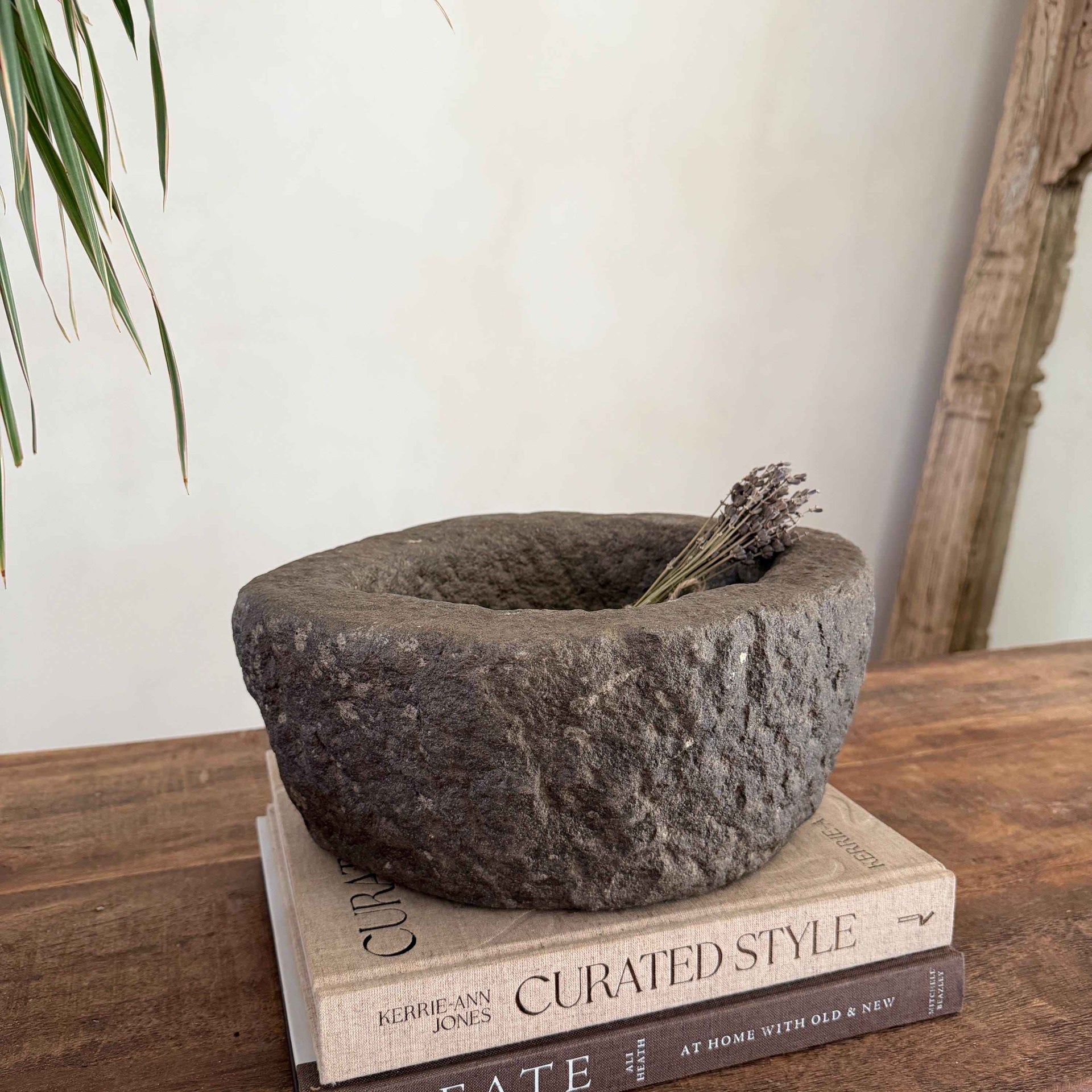Stone Mortar Planter