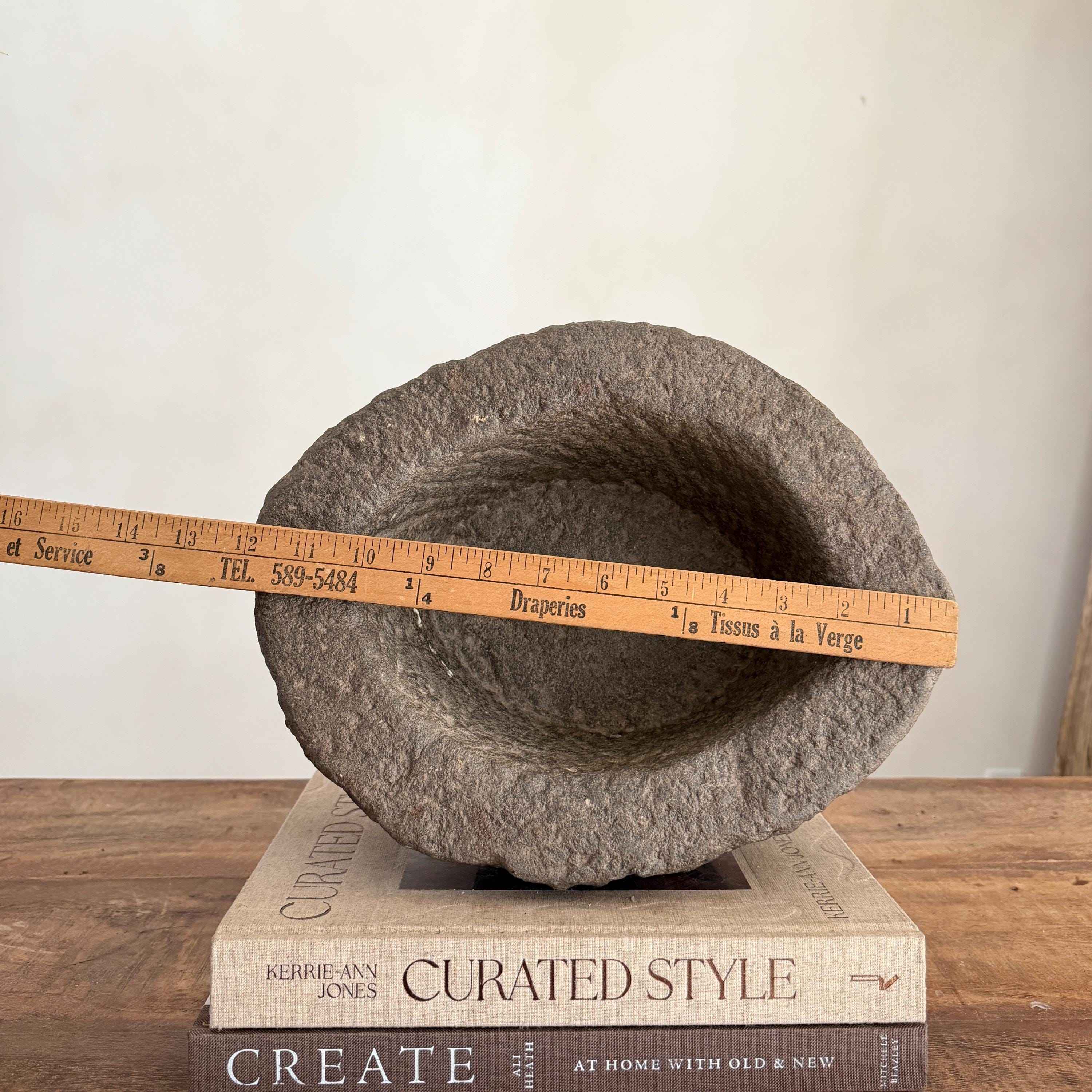 Stone Mortar Planter