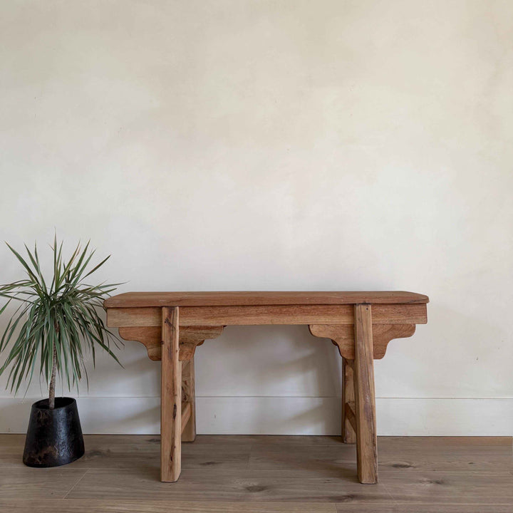 Vintage Inspired Noodle Bench | Heavy Rustic Wooden Bench