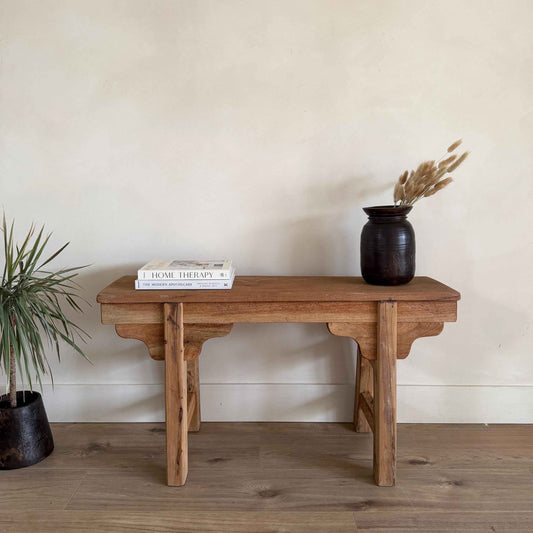 Vintage Inspired Noodle Bench | Heavy Rustic Wooden Bench