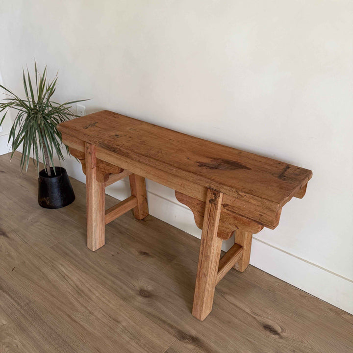 Vintage Inspired Noodle Bench | Heavy Rustic Wooden Bench