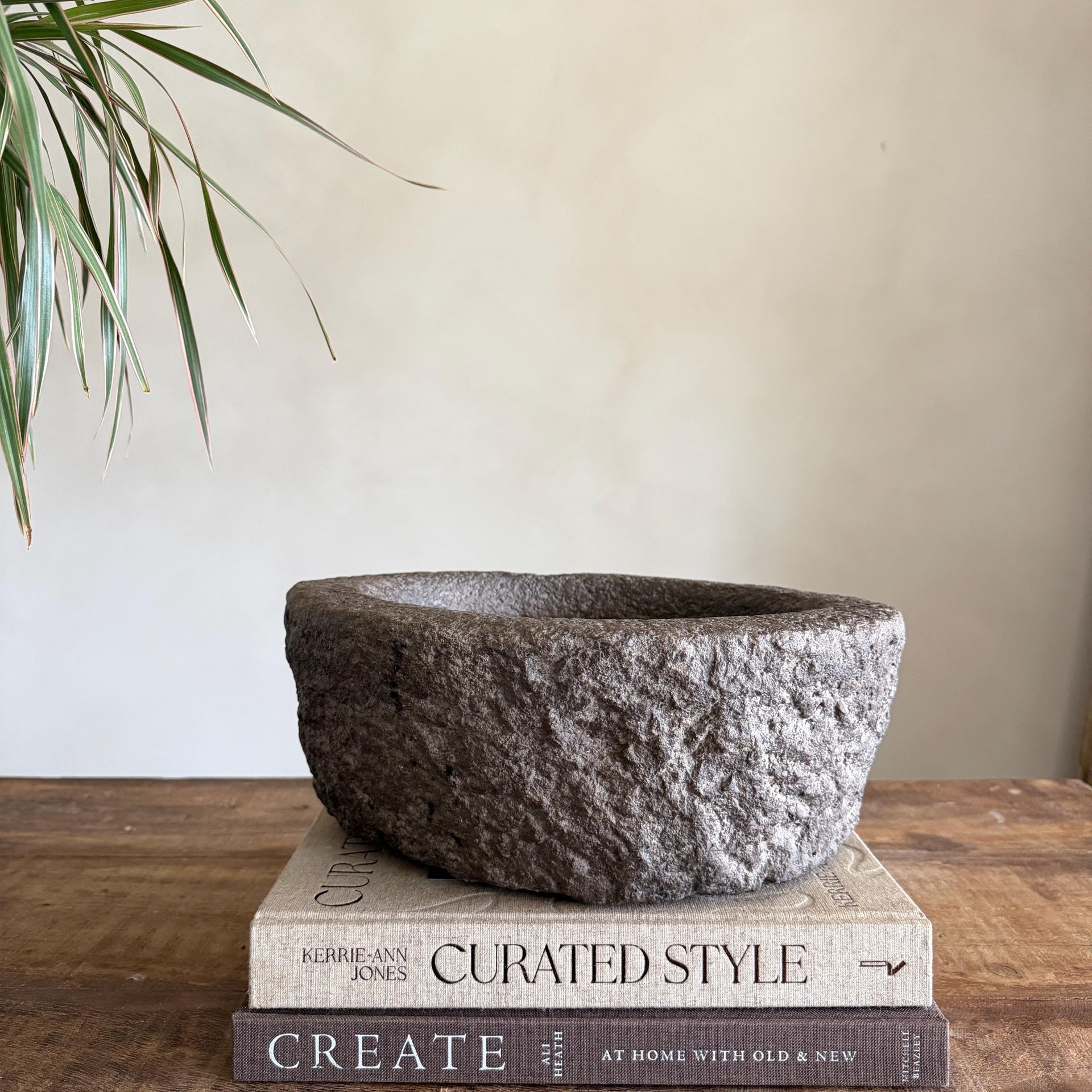 Stone Mortar Planter 37