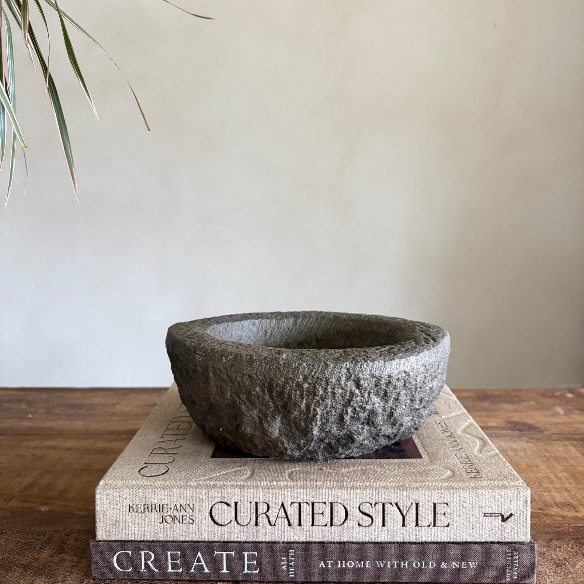 Stone Mortar Planter 43