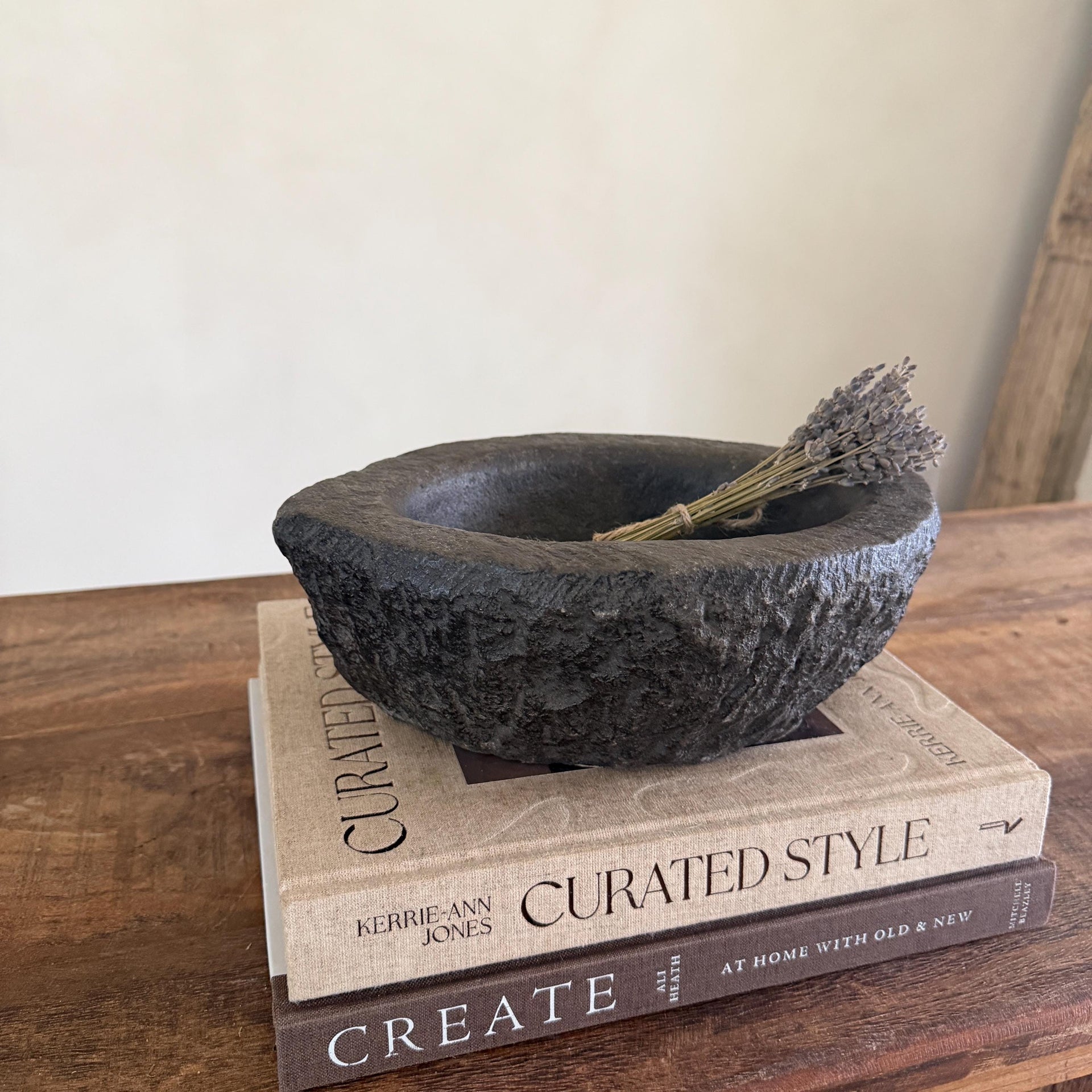 Stone Mortar Planter 34