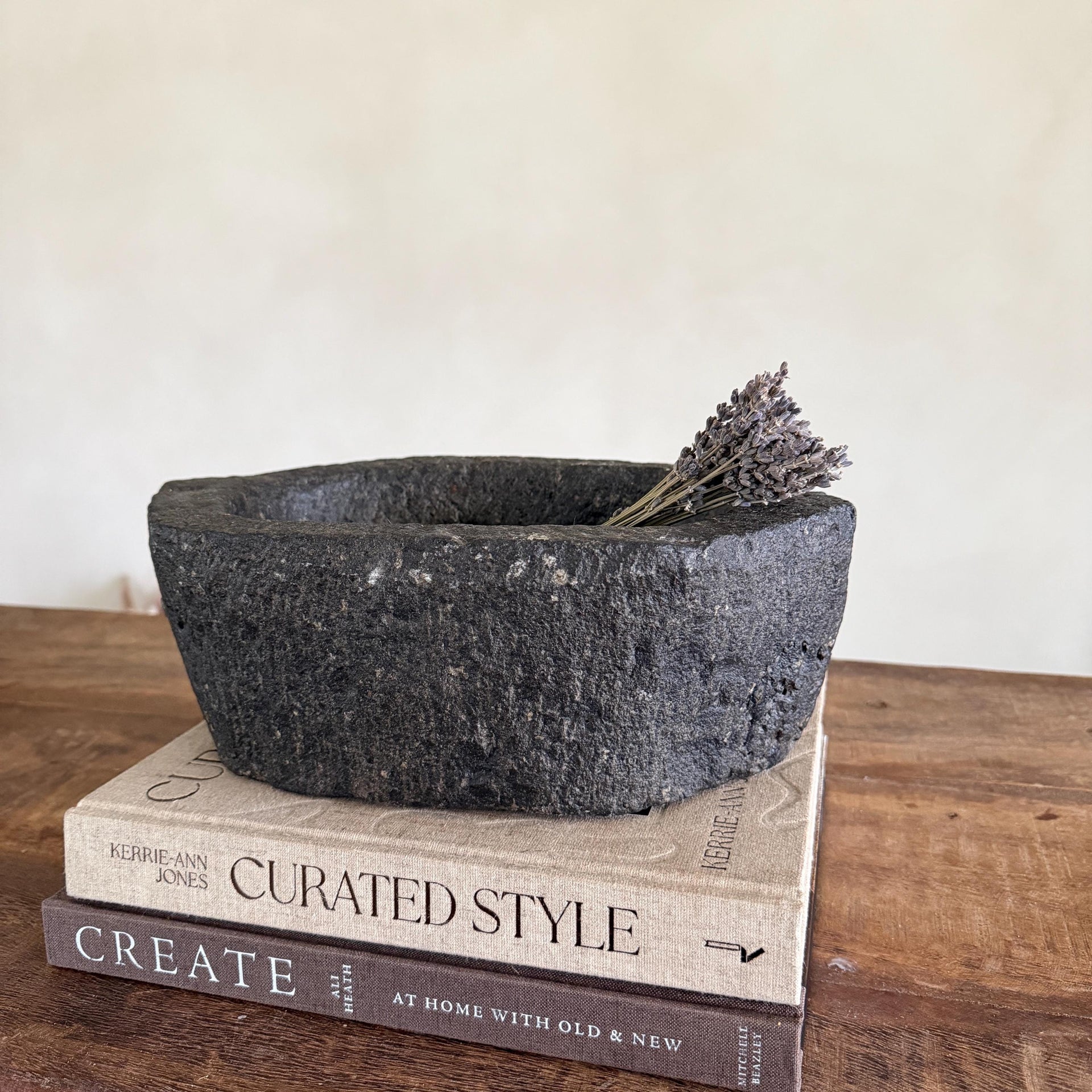 Stone Mortar Planter 35