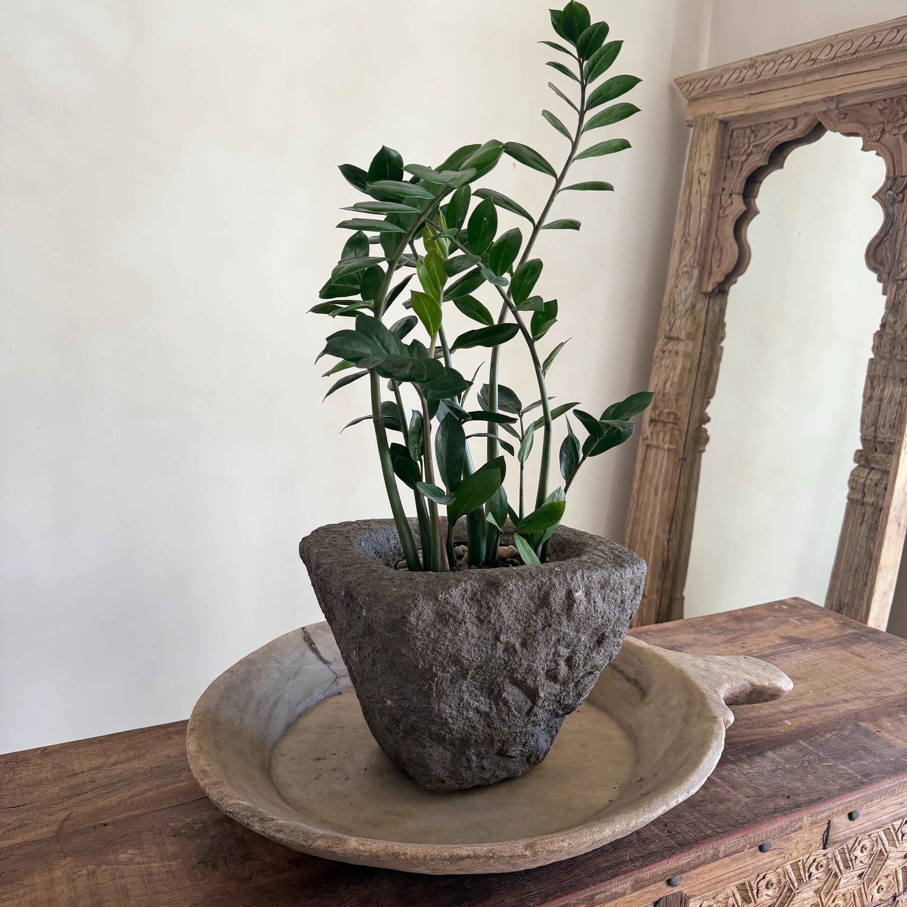 Stone Mortar Planter 45