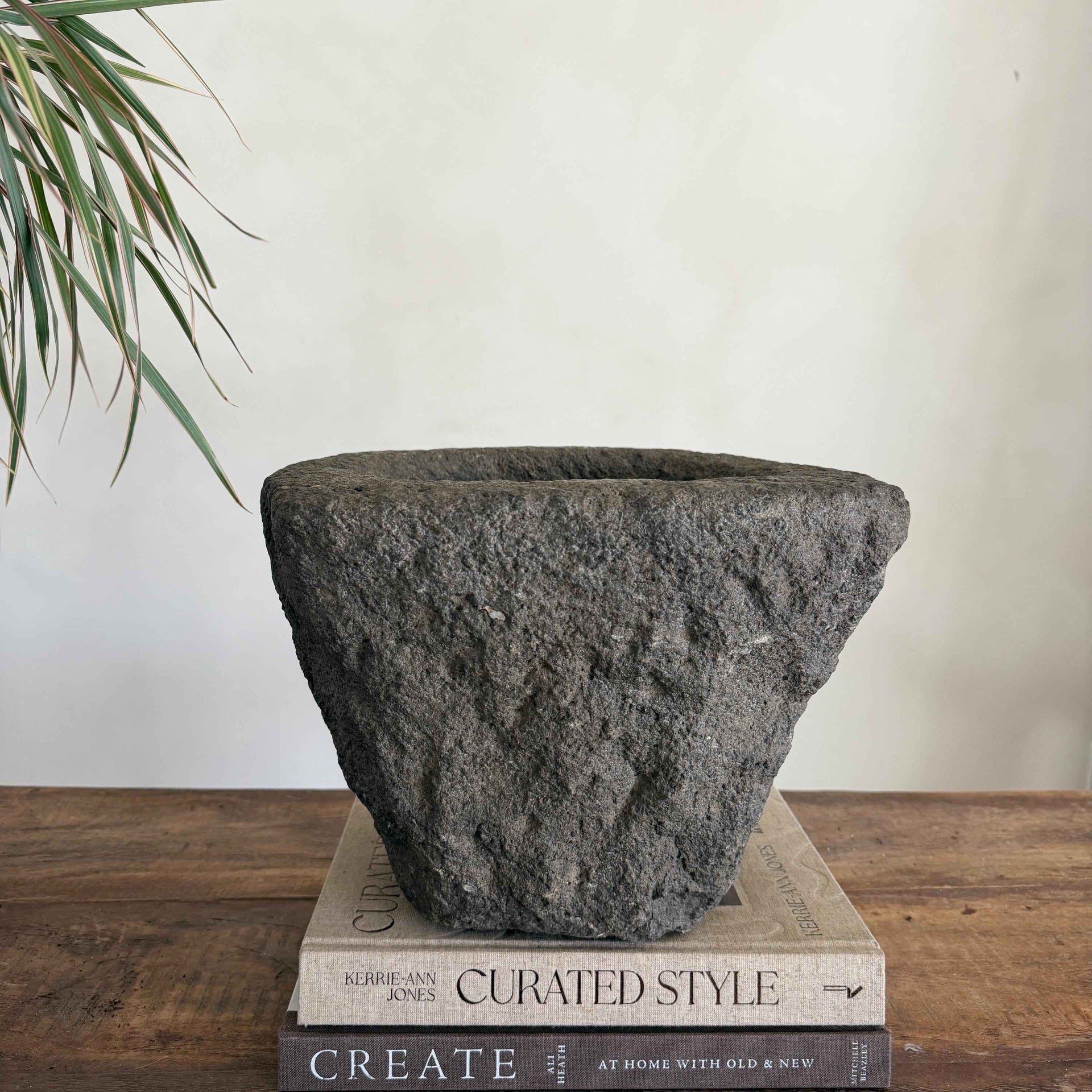Stone Mortar Planter 45