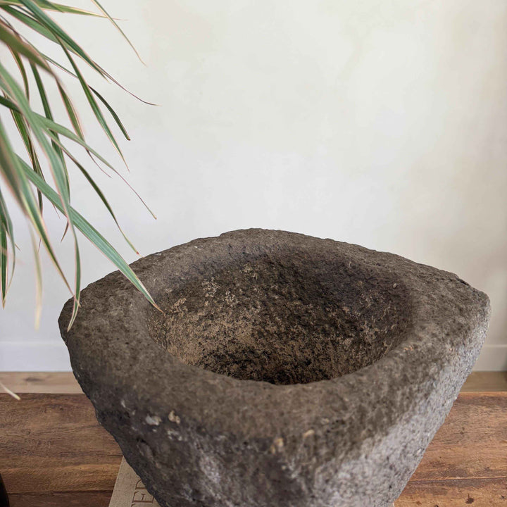 Stone Mortar Planter 45