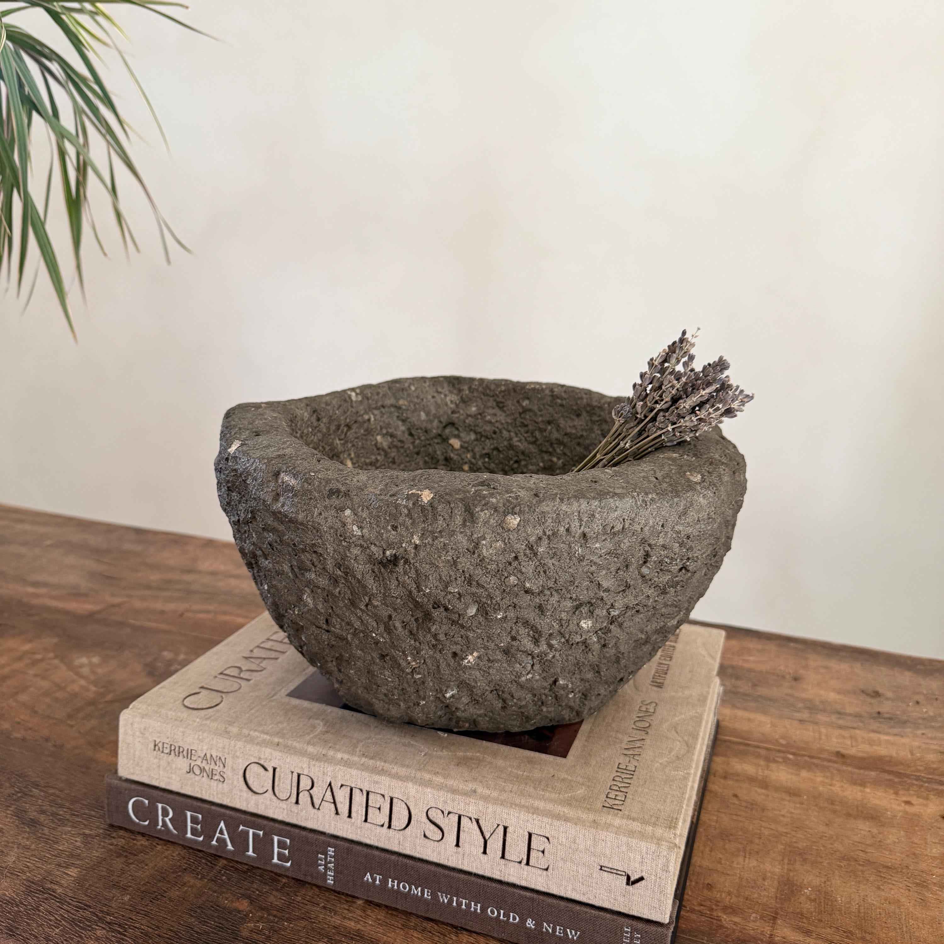 Stone Mortar Planter 48